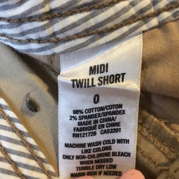 Caki midi twill shorts - Picture 4 of 4